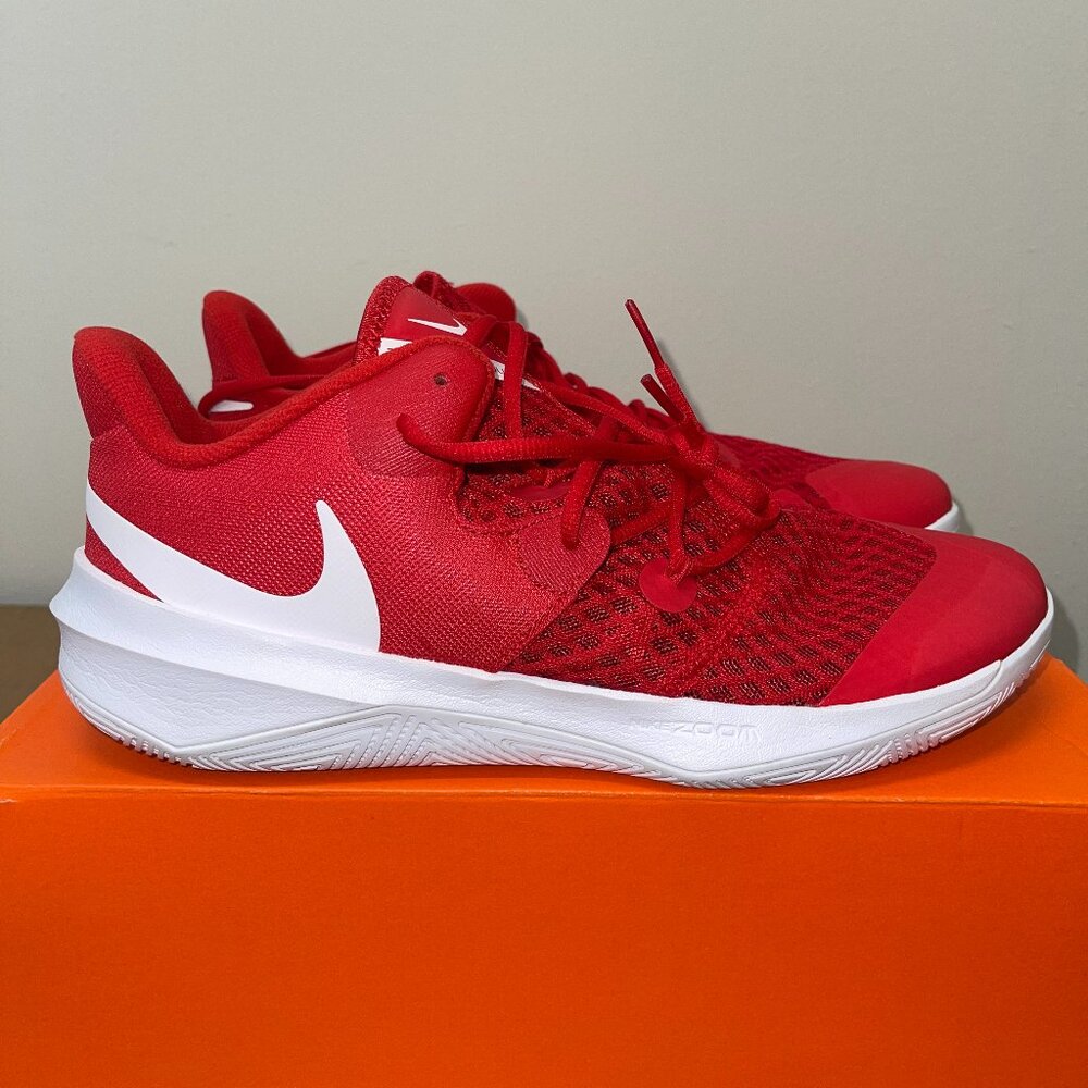 MEN’S NIKE ZOOM HYPERSPEED COURT (CI2964 610) VOLLEYBALL SHOES RED/WHITE